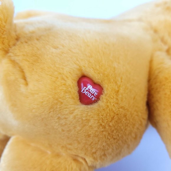 VINTAGE Care Bears 9" Tenderheart Plush Stuffed Toy Gold Red Heart - Picture 2 of 3